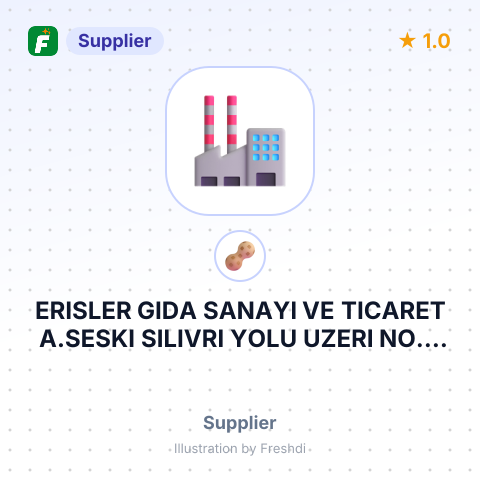 ERISLER GIDA SANAYI VE TICARET A.SESKI SILIVRI YOLU UZERI NO. – summary card, no photo uploaded yet