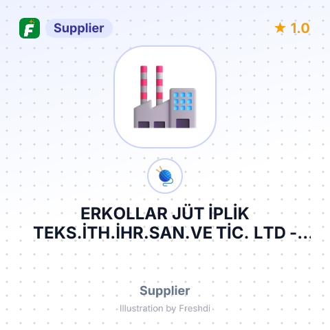 ERKOLLAR JÜT İPLİK TEKS.İTH.İHR.SAN.VE TİC. LTD – summary card, no photo uploaded yet
