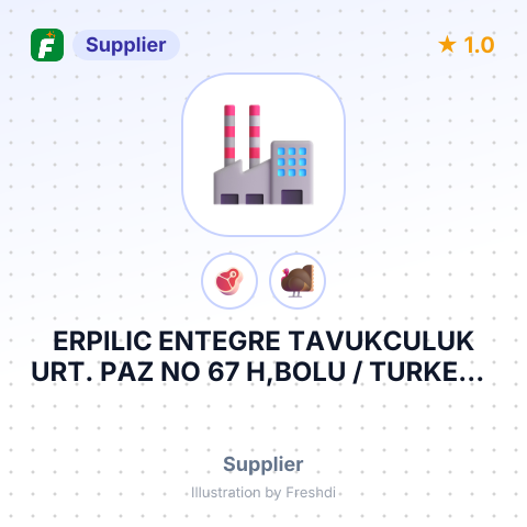 ERPILIC ENTEGRE TAVUKCULUK URT. PAZ NO 67 H,BOLU / TURKEY – summary card, no photo uploaded yet