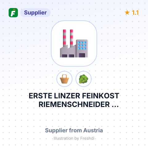 ERSTE LINZER FEINKOST RIEMENSCHNEIDER NAHRUNGSMITTELERZEUGUNG GES.M.B.H. – summary card, no photo uploaded yet