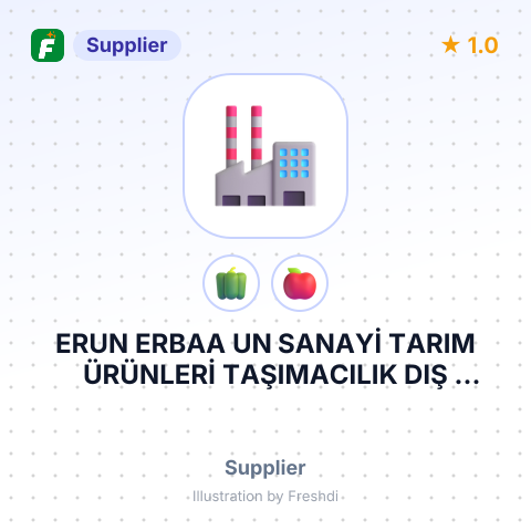 ERUN ERBAA UN SANAYİ TARIM ÜRÜNLERİ TAŞIMACILIK DIŞ TİCARET ANONİM ŞİRKETİ – summary card, no photo uploaded yet