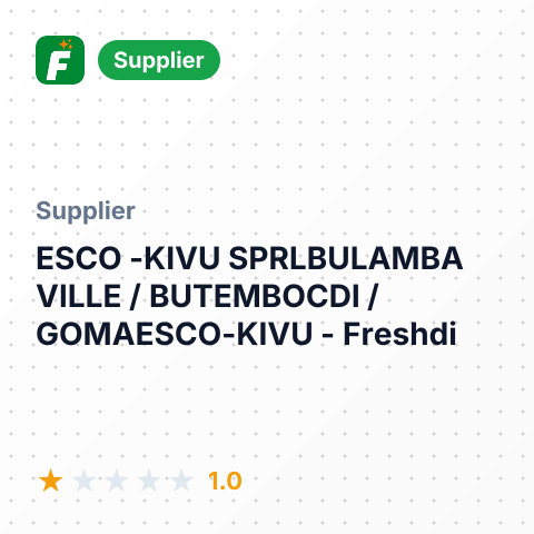 ESCO -KIVU SPRLBULAMBA VILLE / BUTEMBOCDI / GOMAESCO-KIVU – summary card, no photo uploaded yet