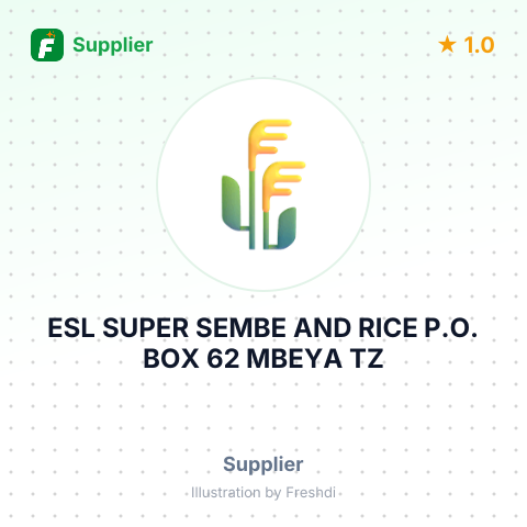 ESL SUPER SEMBE AND RICE P.O. BOX 62 MBEYA TZ – summary card, no photo uploaded yet