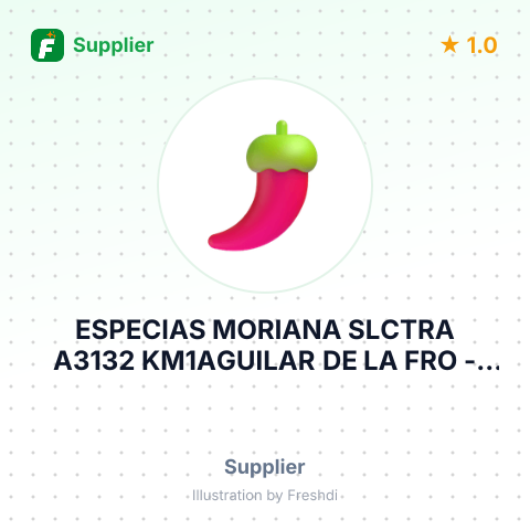 ESPECIAS MORIANA SLCTRA A3132 KM1AGUILAR DE LA FRO – summary card, no photo uploaded yet