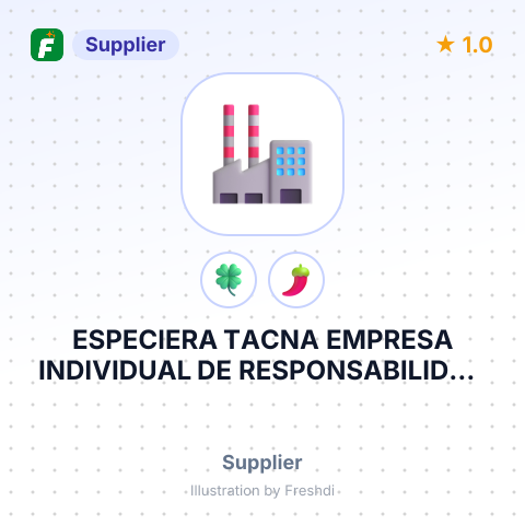 ESPECIERA TACNA EMPRESA INDIVIDUAL DE RESPONSABILIDAD LIMITADA – summary card, no photo uploaded yet