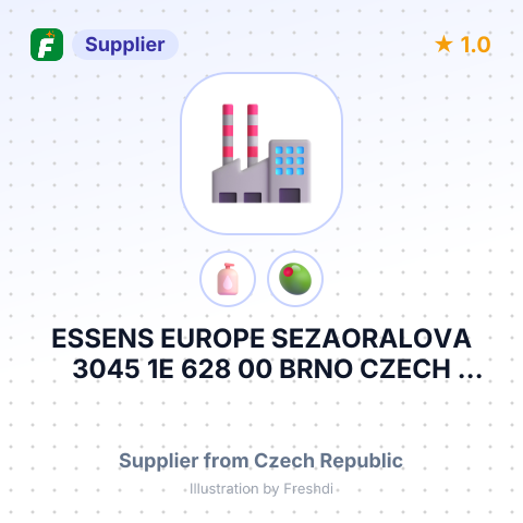 ESSENS EUROPE SEZAORALOVA 3045 1E 628 00 BRNO CZECH REPUBLIC – summary card, no photo uploaded yet