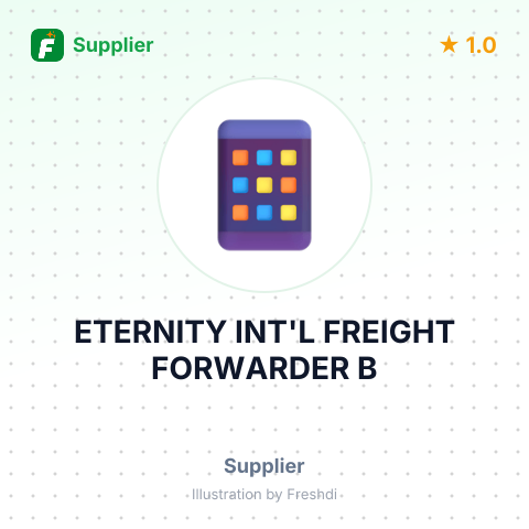 ETERNITY INT'L FREIGHT FORWARDER B – summary card, no photo uploaded yet