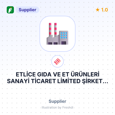ETLİCE GIDA VE ET ÜRÜNLERİ SANAYİ TİCARET LİMİTED ŞİRKETİ – summary card, no photo uploaded yet