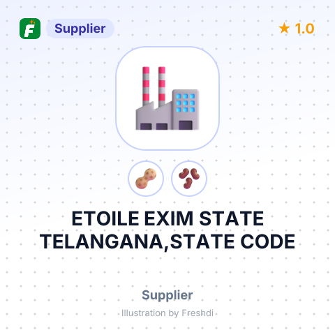 ETOILE EXIM STATE TELANGANA,STATE CODE – summary card, no photo uploaded yet