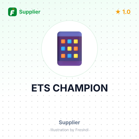 ETS CHAMPION – summary card, no photo uploaded yet