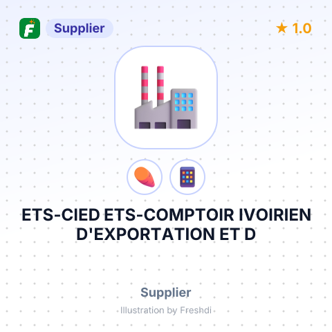 ETS-CIED ETS-COMPTOIR IVOIRIEN D'EXPORTATION ET D – summary card, no photo uploaded yet