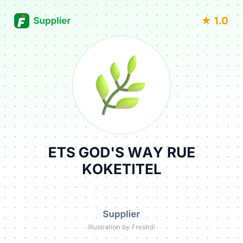 ETS GOD'S WAY RUE KOKETITEL – summary card, no photo uploaded yet