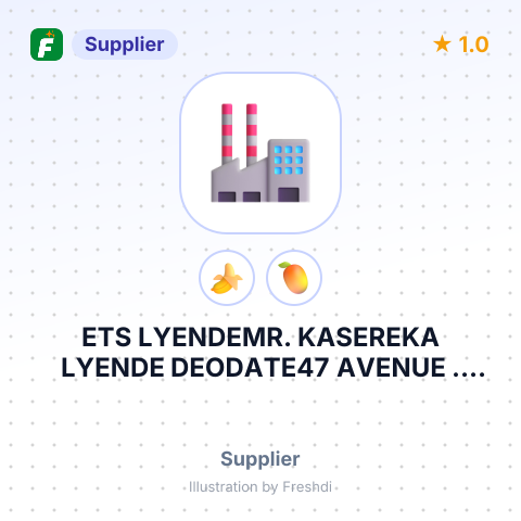 ETS LYENDEMR. KASEREKA LYENDE DEODATE47 AVENUE . ATSONGYABENIREP . DEM CONGO – summary card, no photo uploaded yet