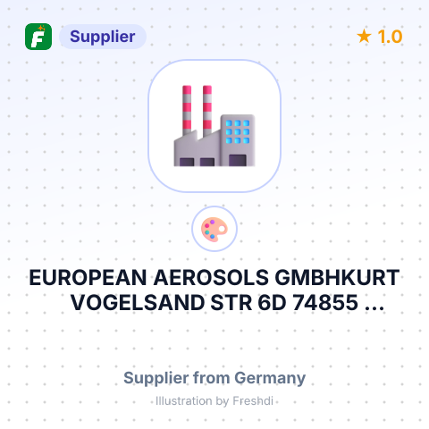 EUROPEAN AEROSOLS GMBHKURT VOGELSAND STR 6D 74855 HASSMERSHEIM НІМЕЧЧИНА – summary card, no photo uploaded yet