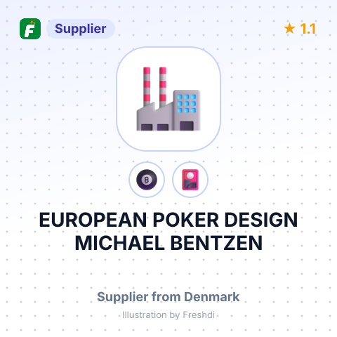 EUROPEAN POKER DESIGN MICHAEL BENTZEN – summary card, no photo uploaded yet