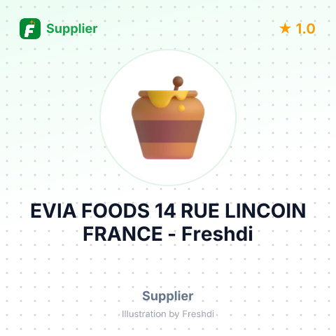 EVIA FOODS 14 RUE LINCOIN FRANCE – summary card, no photo uploaded yet