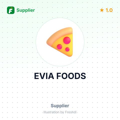 EVIA FOODS – summary card, no photo uploaded yet