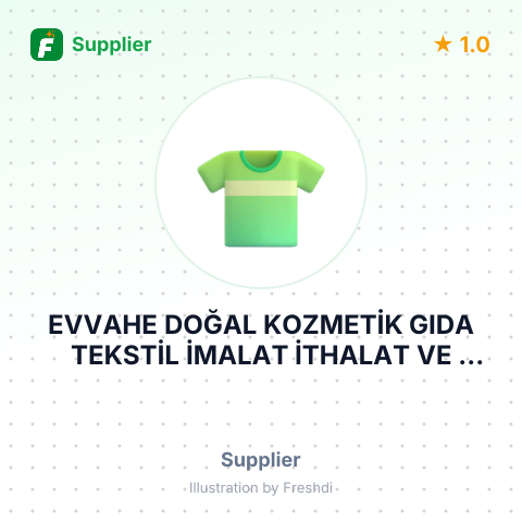 EVVAHE DOĞAL KOZMETİK GIDA TEKSTİL İMALAT İTHALAT VE İHRACAT SANAYİ VE TİCARET LİMİTED ŞİRKETİ – summary card, no photo uploaded yet