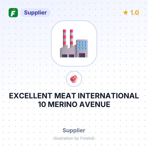 EXCELLENT MEAT INTERNATIONAL 10 MERINO AVENUE – summary card, no photo uploaded yet