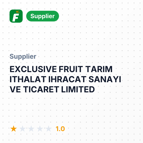 EXCLUSIVE FRUIT TARIM ITHALAT IHRACAT SANAYI VE TICARET LIMITED – summary card, no photo uploaded yet