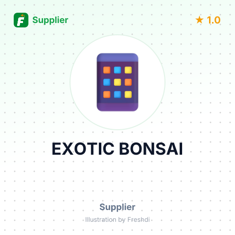 EXOTIC BONSAI – summary card, no photo uploaded yet