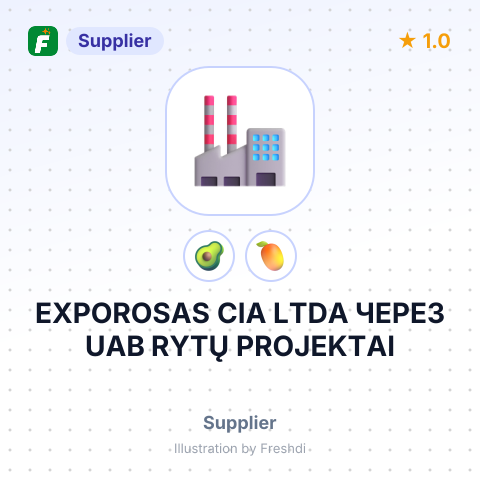 EXPOROSAS CIA LTDA ЧЕРЕЗ UAB RYTŲ PROJEKTAI – summary card, no photo uploaded yet