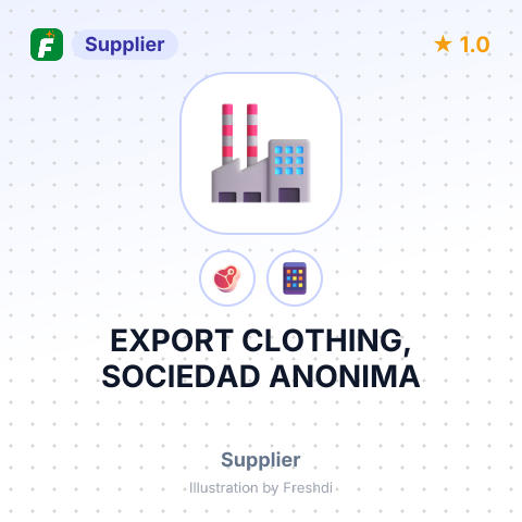 EXPORT CLOTHING, SOCIEDAD ANONIMA – summary card, no photo uploaded yet