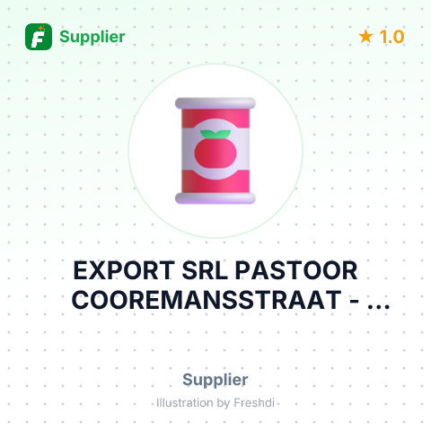 EXPORT SRL PASTOOR COOREMANSSTRAAT – summary card, no photo uploaded yet