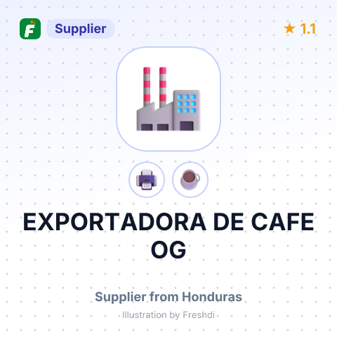 EXPORTADORA DE CAFE OG – summary card, no photo uploaded yet
