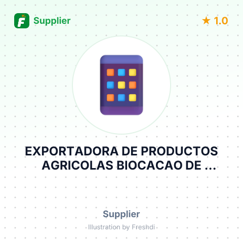 EXPORTADORA DE PRODUCTOS AGRICOLAS BIOCACAO DE ECUADOR BIOCACAO S.A – summary card, no photo uploaded yet