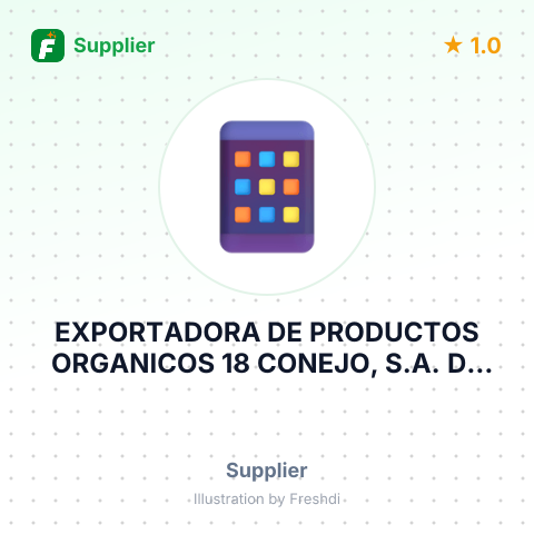 EXPORTADORA DE PRODUCTOS ORGANICOS 18 CONEJO, S.A. DE C.V – summary card, no photo uploaded yet