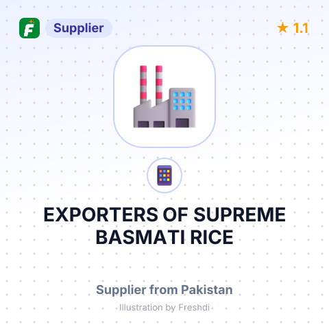 EXPORTERS OF SUPREME BASMATI RICE – summary card, no photo uploaded yet