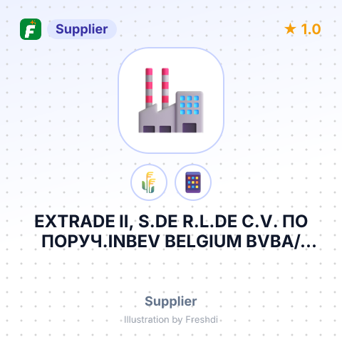 EXTRADE II, S.DE R.L.DE C.V. ПО ПОРУЧ.INBEV BELGIUM BVBA/ SPRL – summary card, no photo uploaded yet