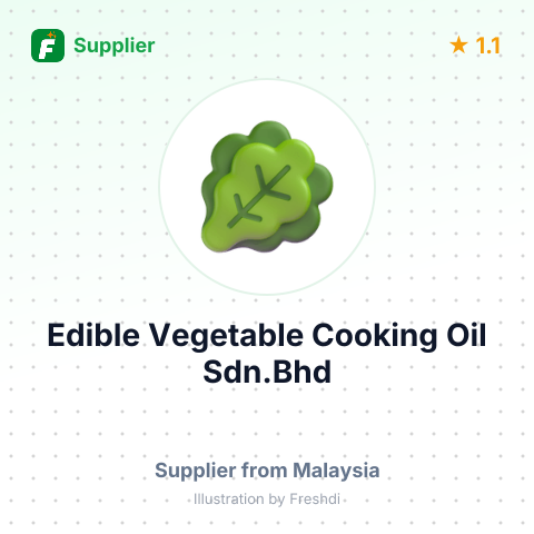 Edible Vegetable Cooking Oil Sdn.Bhd – summary card, no photo uploaded yet