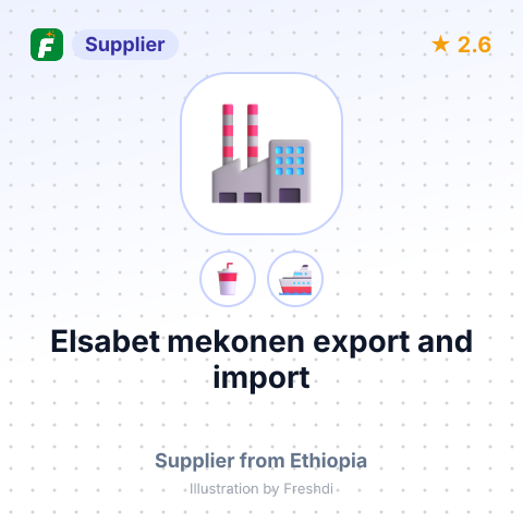 Elsabet mekonen export and import – summary card, no photo uploaded yet