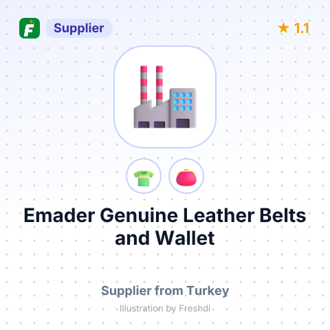 Emader Genuine Leather Belts and Wallet – summary card, no photo uploaded yet