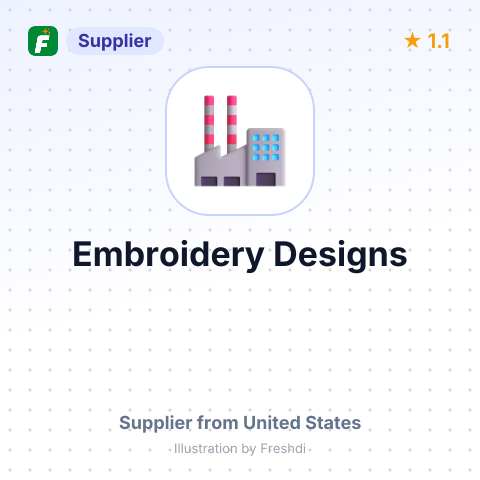 Embroidery Designs – summary card, no photo uploaded yet
