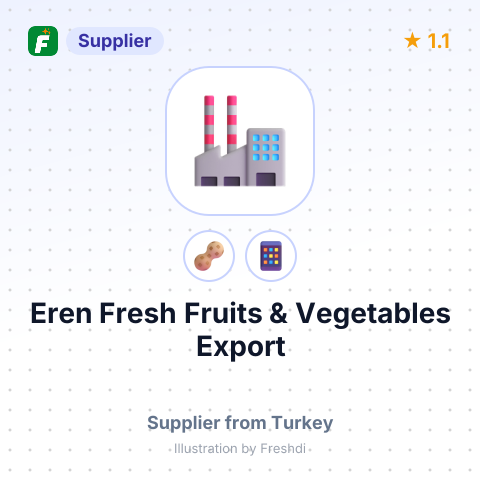 Eren Fresh Fruits & Vegetables Export  – summary card, no photo uploaded yet