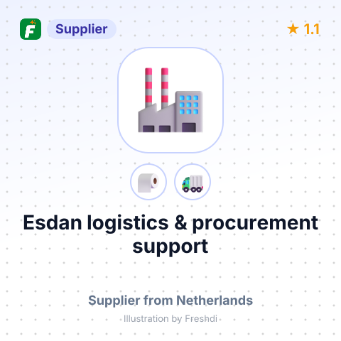 Esdan logistics & procurement support – summary card, no photo uploaded yet