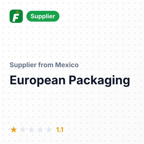 European Packaging – summary card, no photo uploaded yet