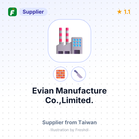 Evian Manufacture Co.,Limited. – summary card, no photo uploaded yet