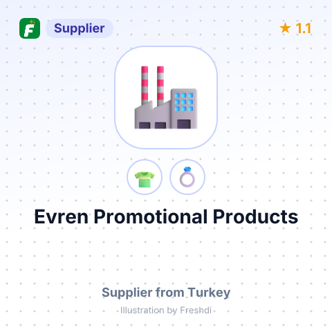 Evren Promotional Products – summary card, no photo uploaded yet