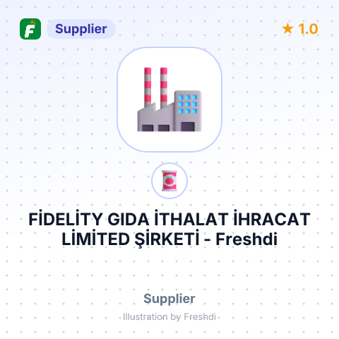 FİDELİTY GIDA İTHALAT İHRACAT LİMİTED ŞİRKETİ – summary card, no photo uploaded yet