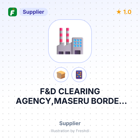 F&D CLEARING AGENCY,MASERU BORDER BOX – summary card, no photo uploaded yet