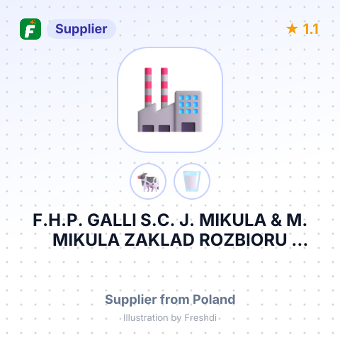 F.H.P. GALLI S.C. J. MIKULA & M. MIKULA ZAKLAD ROZBIORU DROBIU-HURTOWNIA DROBIU – summary card, no photo uploaded yet