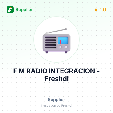 F M RADIO INTEGRACION – summary card, no photo uploaded yet