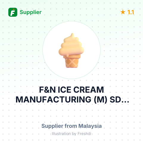 F&N ICE CREAM MANUFACTURING (M) SDN BHD – summary card, no photo uploaded yet