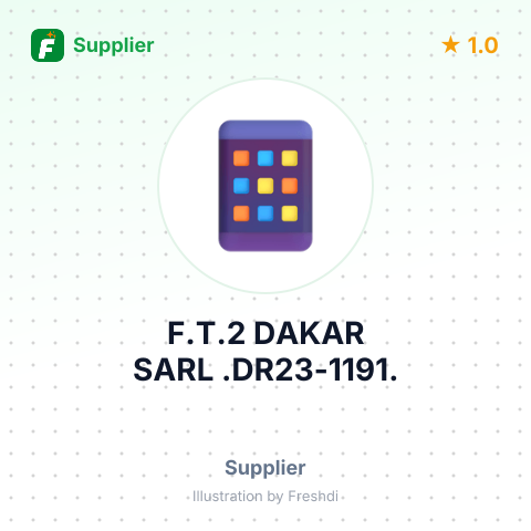 F.T.2 DAKAR SARL .DR23-1191. – summary card, no photo uploaded yet