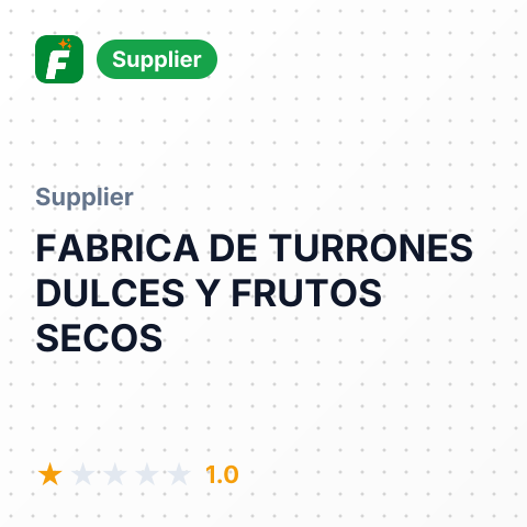 FABRICA DE TURRONES DULCES Y FRUTOS SECOS – summary card, no photo uploaded yet