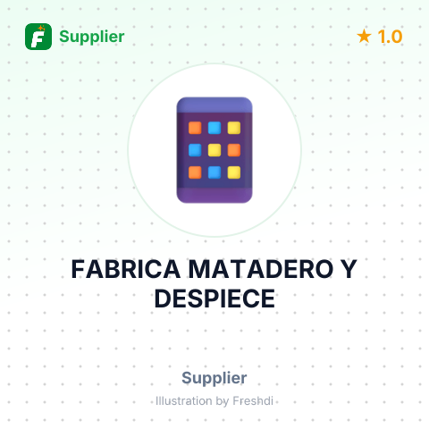 FABRICA MATADERO Y DESPIECE – summary card, no photo uploaded yet
